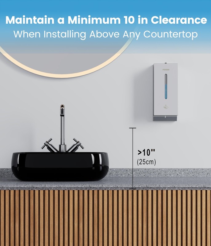 Automatic Wall Mounted Soap Dispenser, 27 fl oz / 800 ml Touchless Sensor Liq... gallery