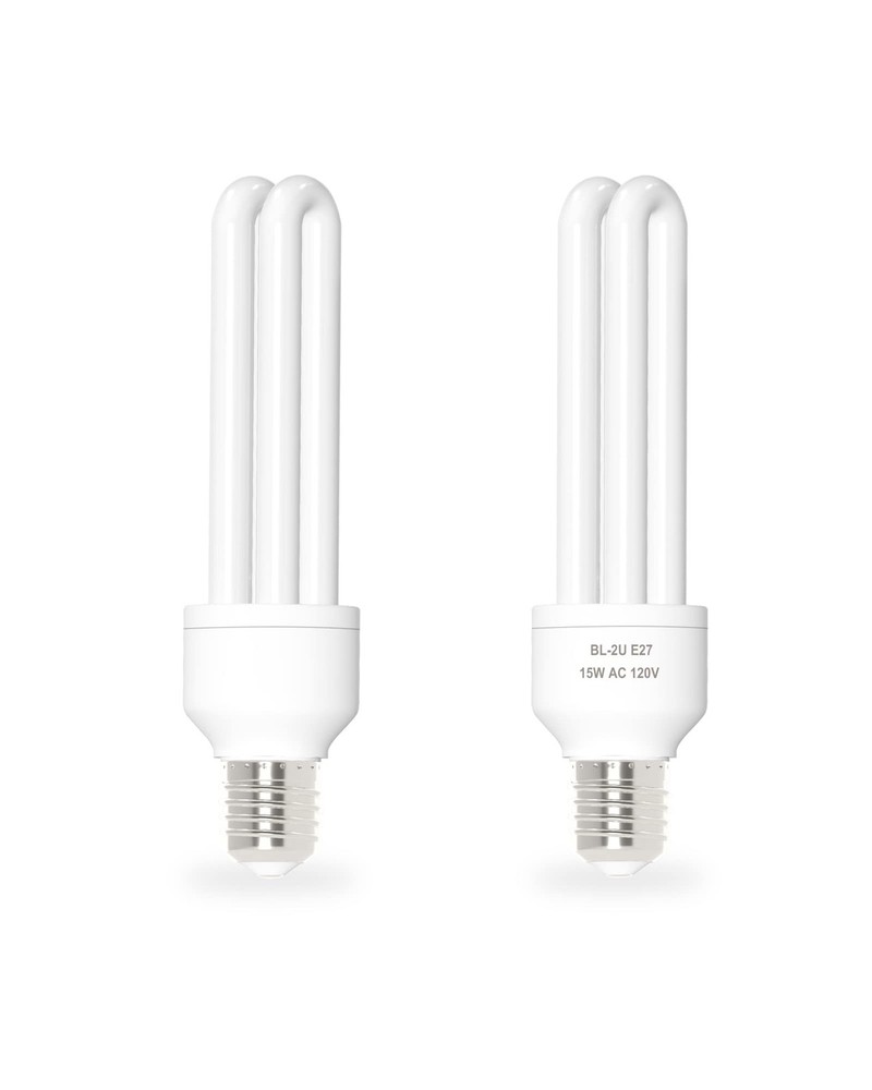 Dichroma E27 15W U Type Replacement Bulb 2 Count (Pack of 1), Daylight White