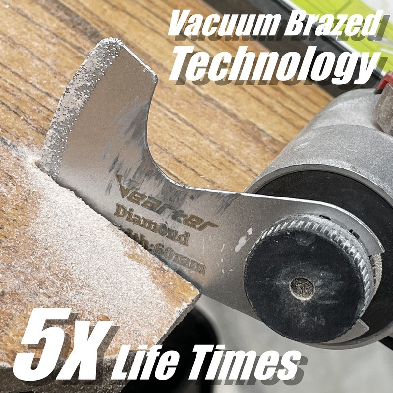 3X Oscillating Multi Tool Blade Diamond Saw Blades Set For Mortar Grout Removal gallery