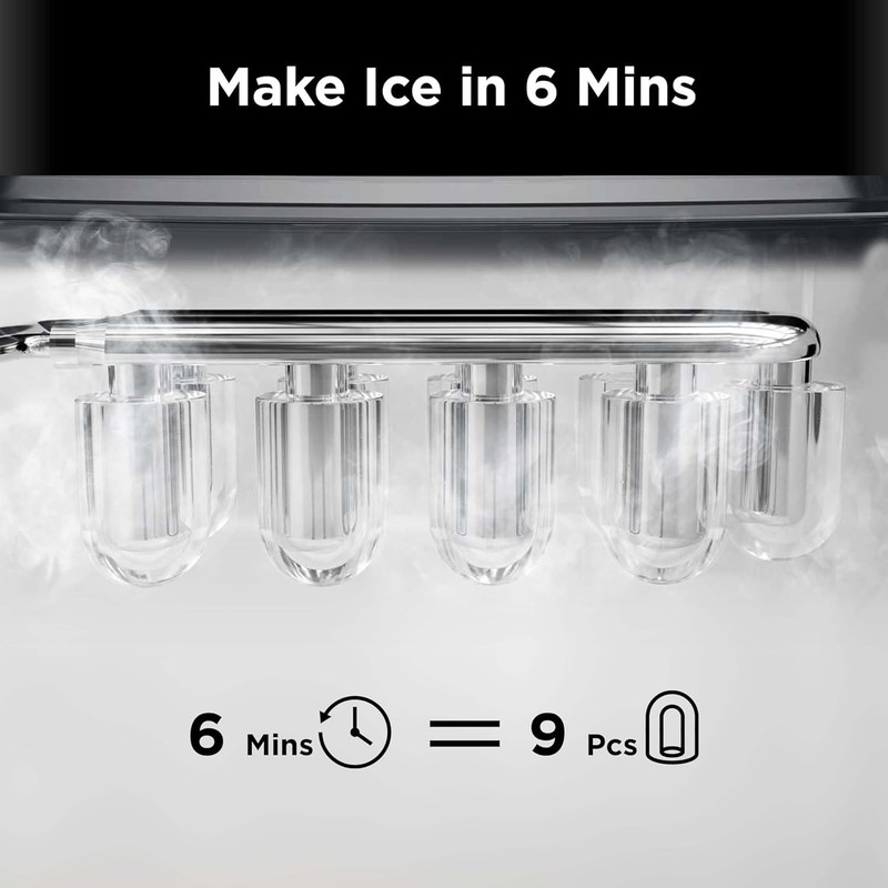 Silonn Portable Ice Maker Machine Countertop 26 lbs Self-Cleaning 2 Sizes Bullet gallery