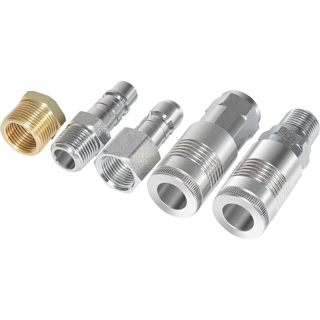 S-224 1/2" NPT G Style Coupler Plug & Air Hose Reducer Bushing Kit 5pcs 99 SCFM gallery