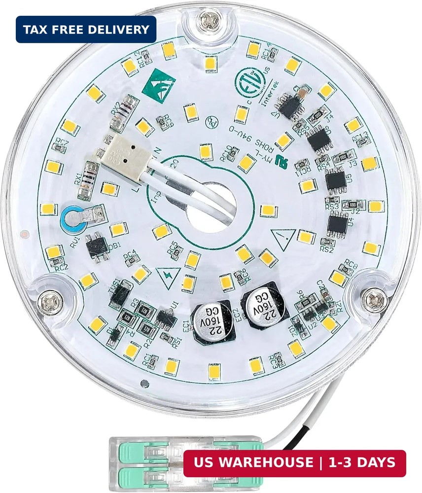 4 Inch Ceiling Fan LED Light Replacement, 18W 6000K 2200LM LED Ceiling Fan Light