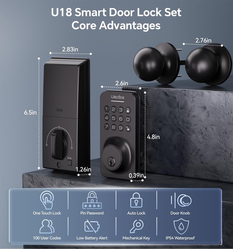 Keyless Entry Door Lock Deadbolt With Handle Set Door Locks For Front Door Keypa gallery
