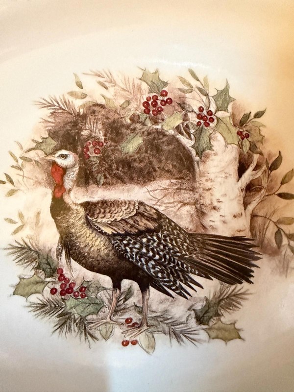 Cracker Barrel Holiday Turkey Stoneware Oval Platter by Susan Winget gallery