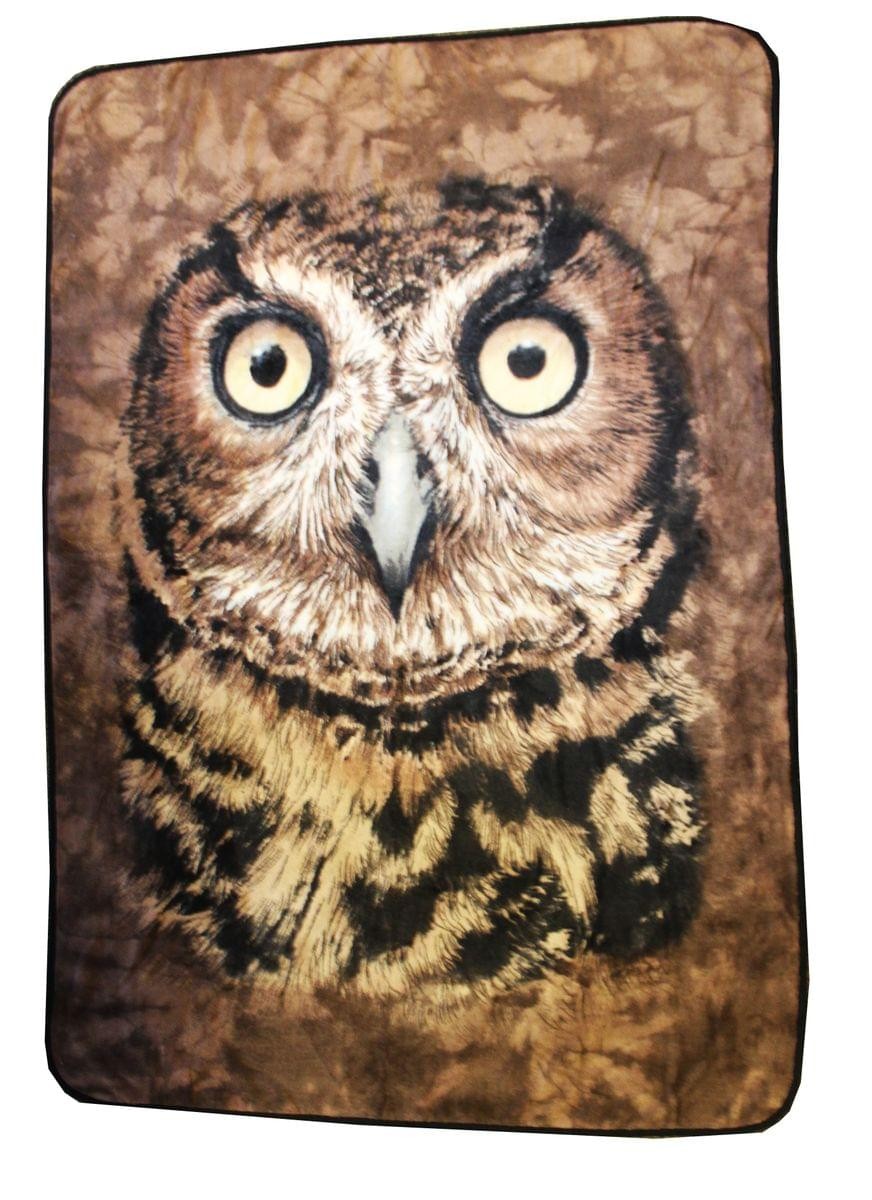 Owl Face Lightweight Fleece Throw Blanket | 45 x 60 Inches gallery