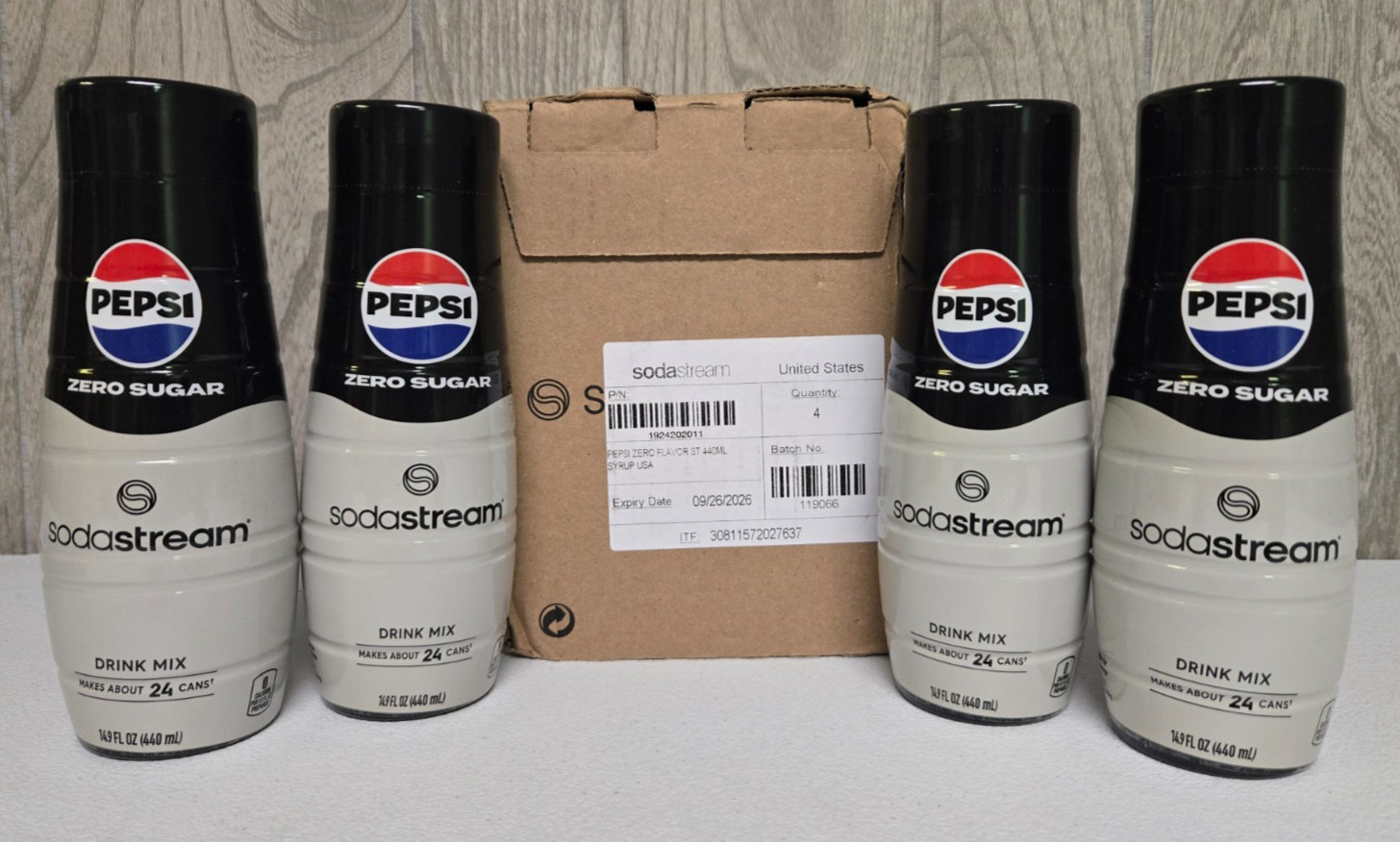 SodaStream Pepsi Zero Sugar Beverage Mix (440ml, 14.9 Fl Oz (Pack of 4) 9/26/26 gallery