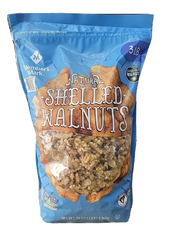 Member's Mark Natural Shelled Walnuts (3 Lb.) NON GMO VEGAN USA gallery