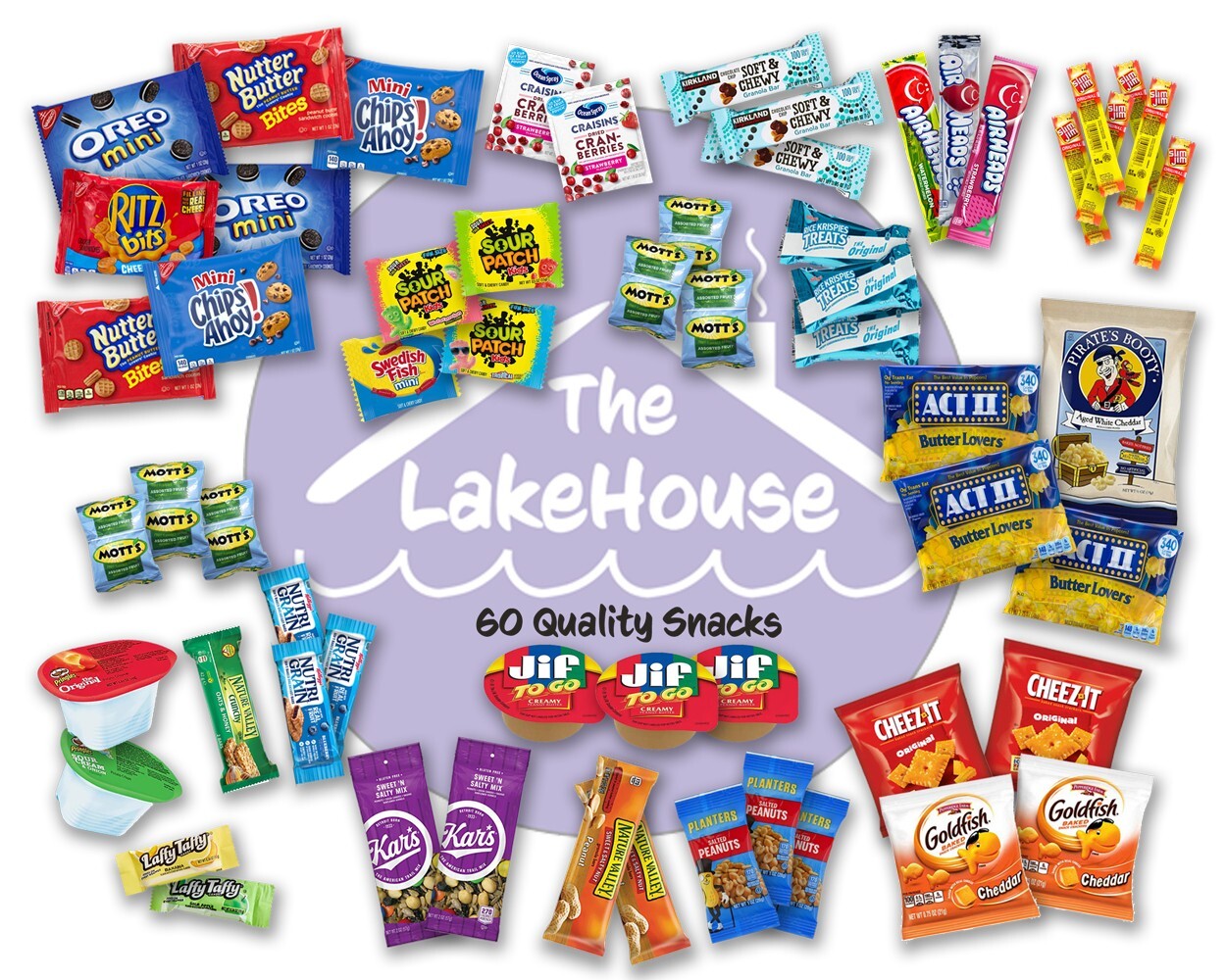Snacks Variety Pack for Adults Kids Students - 60 Count Sweet and Salty gallery