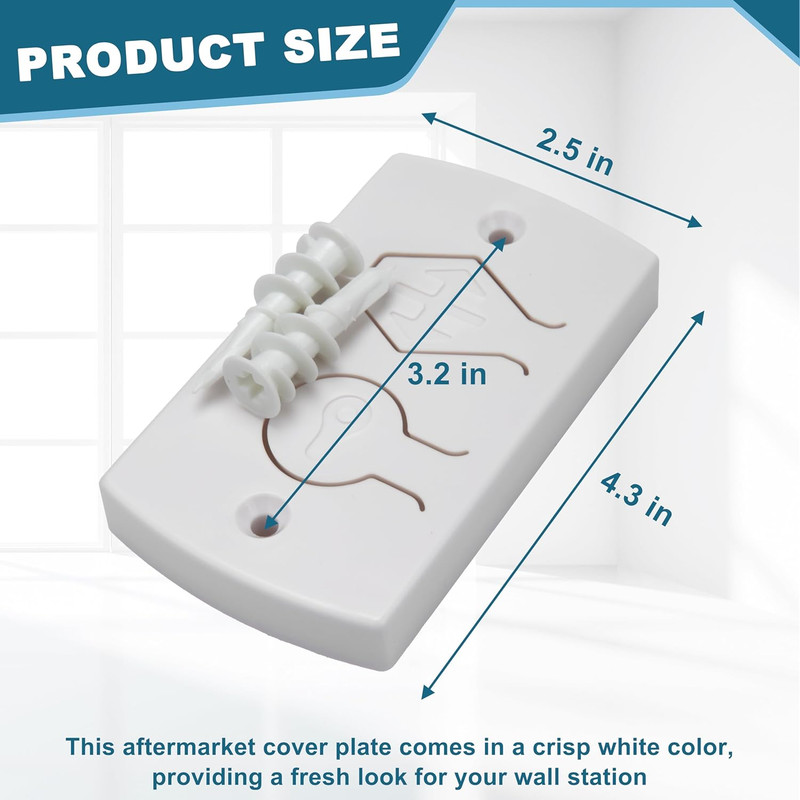 White Two Button Cover Plate, inside Control Unit, for Wayne Dalton Garage Door gallery