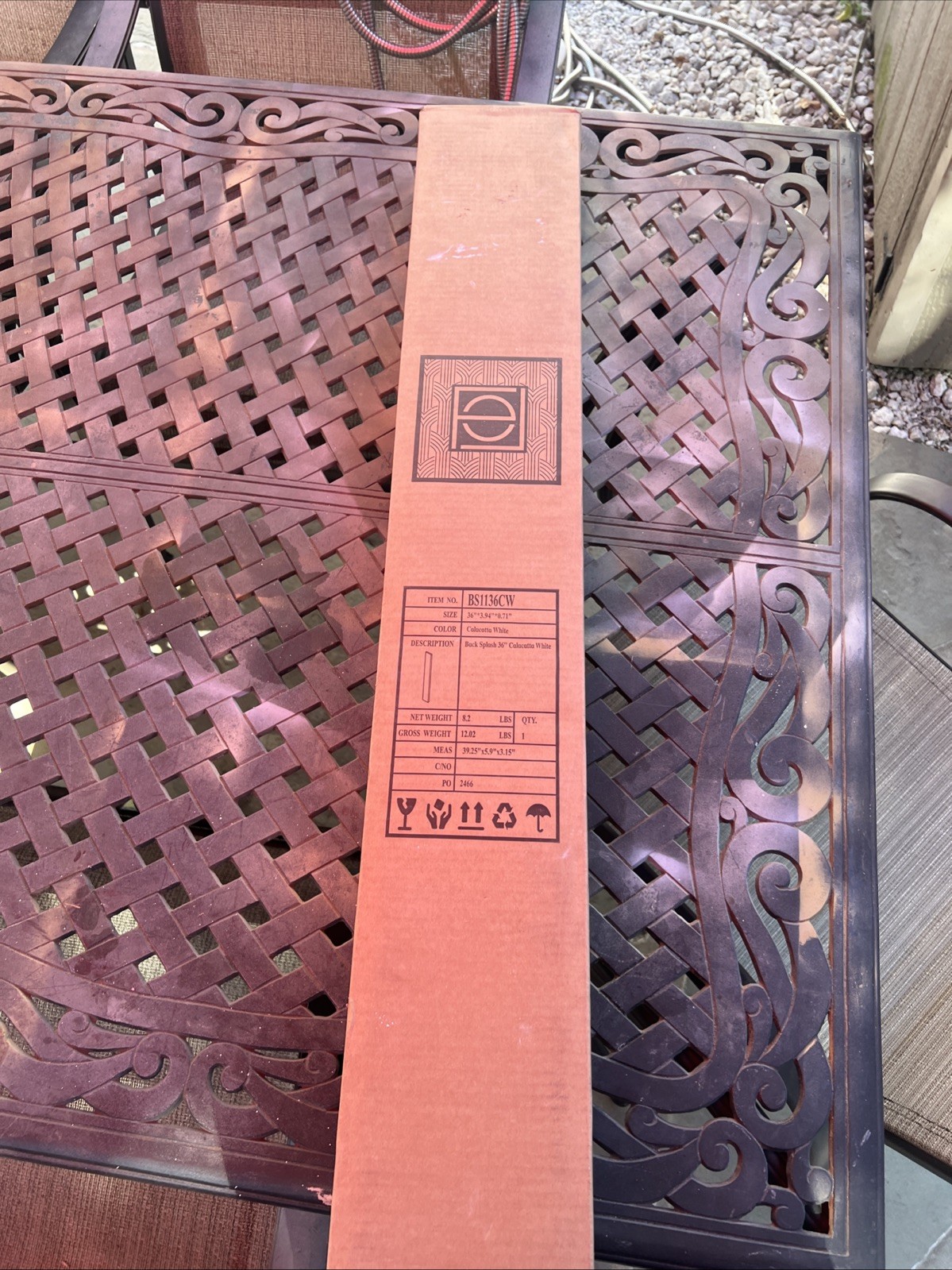36 Inch Marble, Backsplash Brand New Sealed Factory Part# BS1136CW ￼ gallery