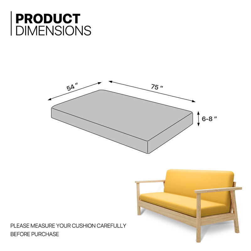 Full Size Futon Cover Solid Color Armless Slipcover Sofa Bed Furniture Protector gallery