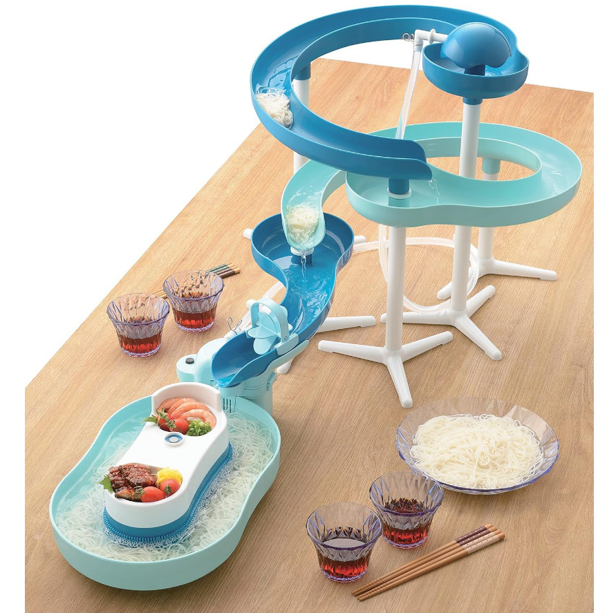 Nagashi Somen Twist Slider Machine Flowing Noodle Water Slide Outdoor Fun Japan gallery