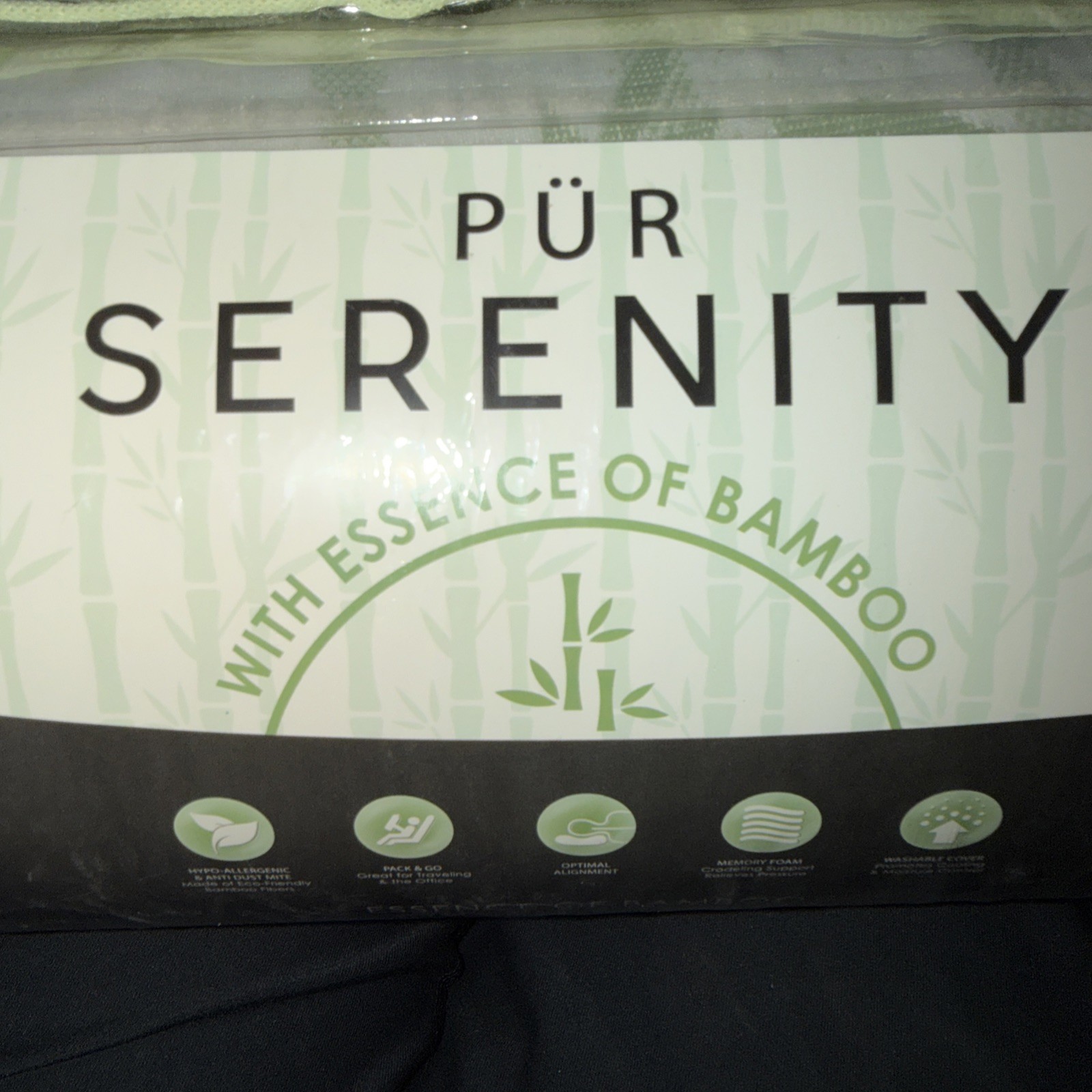 Pur Serenity Memory Foam Queen Size Pillow Essence Of Bamboo 20 X 30 Inches NEW gallery