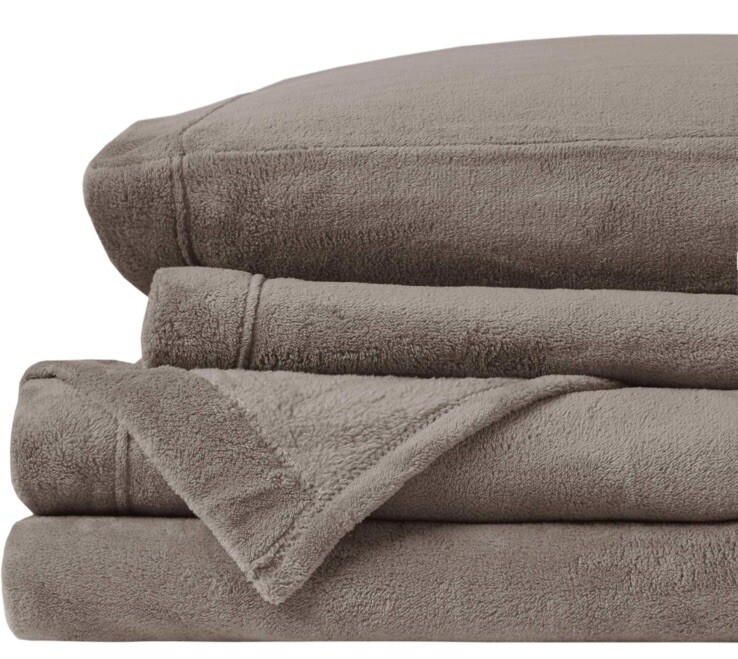 Sleep Philosophy True North Soloft Plush Bed Sheet Set, Wrinkle Resistant, Wa... gallery