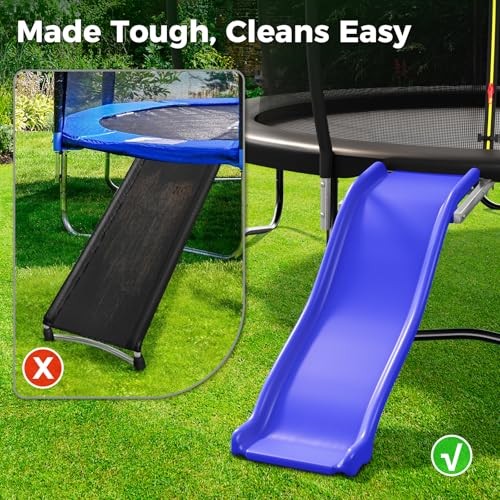 Plastic Trampoline Slide for 8-16FT, Heavy Duty Outdoor Slide for Trampoline, gallery