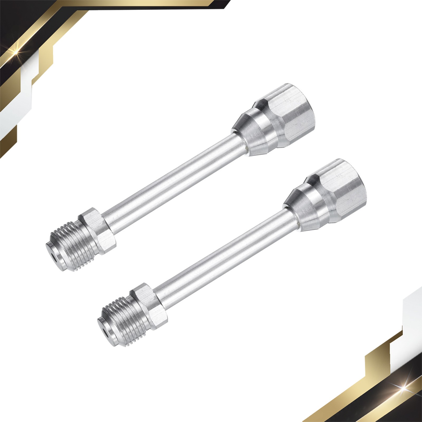 2 Set 15cm/6" Airless Paint Sprayer Spray Gun Tip Extension Pole Rod Silver gallery