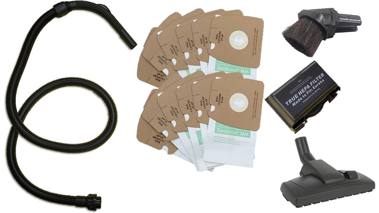 For Eureka Style MM Mighty Mite Canister Vacuum Attachment Hose Bags Filter HF8 gallery