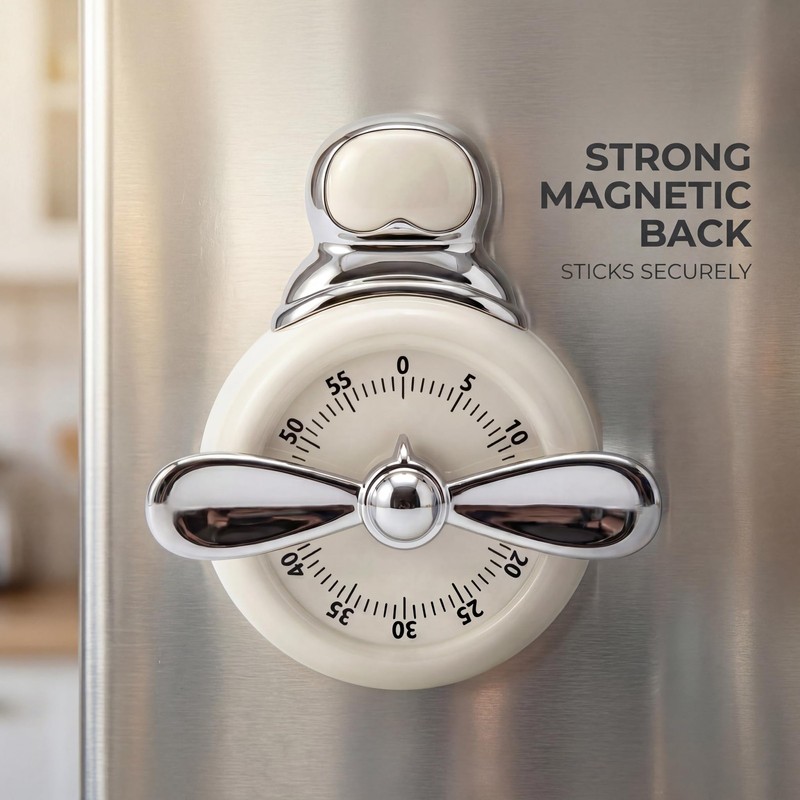 Visual Timer, Cute Magnetic Mechanical Kitchen Timer for Cooking, No Batterie... gallery