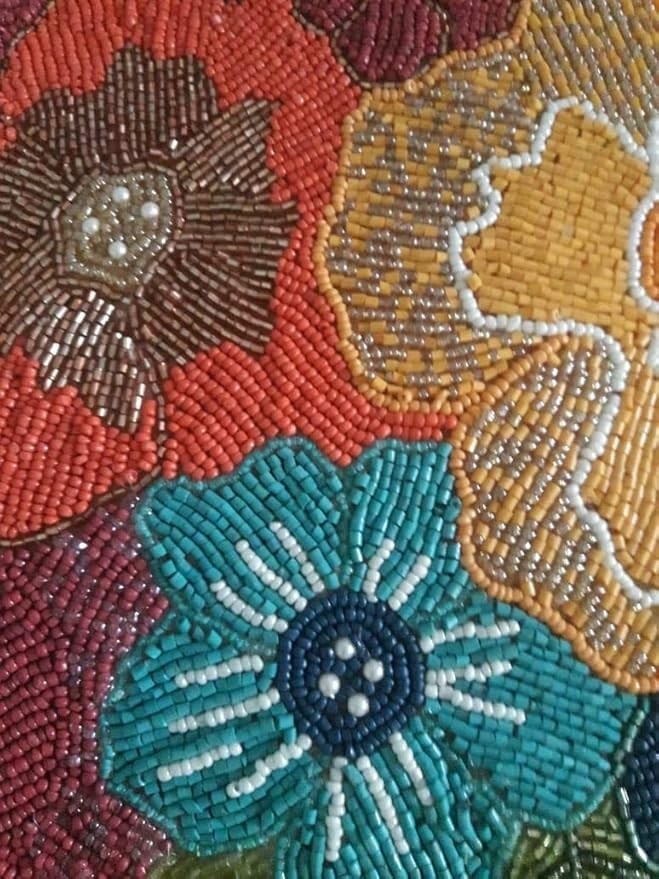 Indian Handcrafted multicolor beaded table runner 13x36 inch pack of 1 gallery