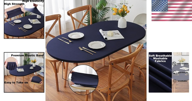 Fitted Spandex Oval Tablecloth, Soft Skin Friendly gallery