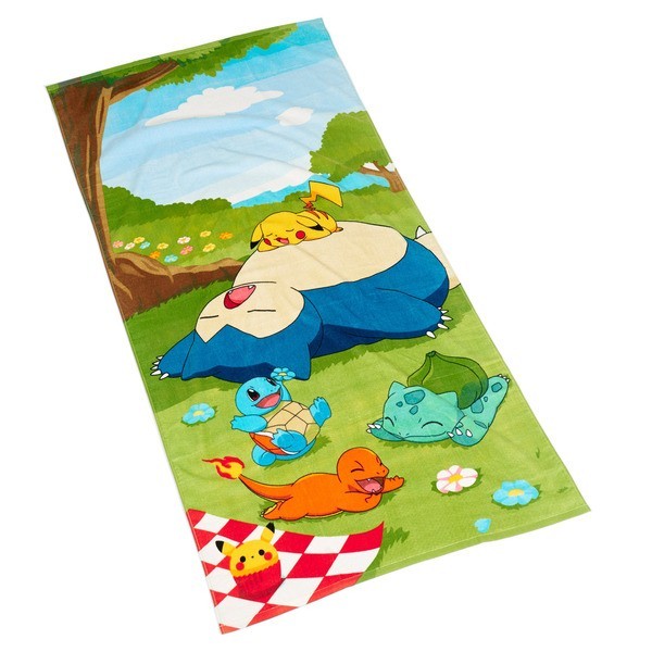 Pokemon Picnic Blanket & Towel Set Pikachu Beach Foldable Mat Carry Case Strap gallery