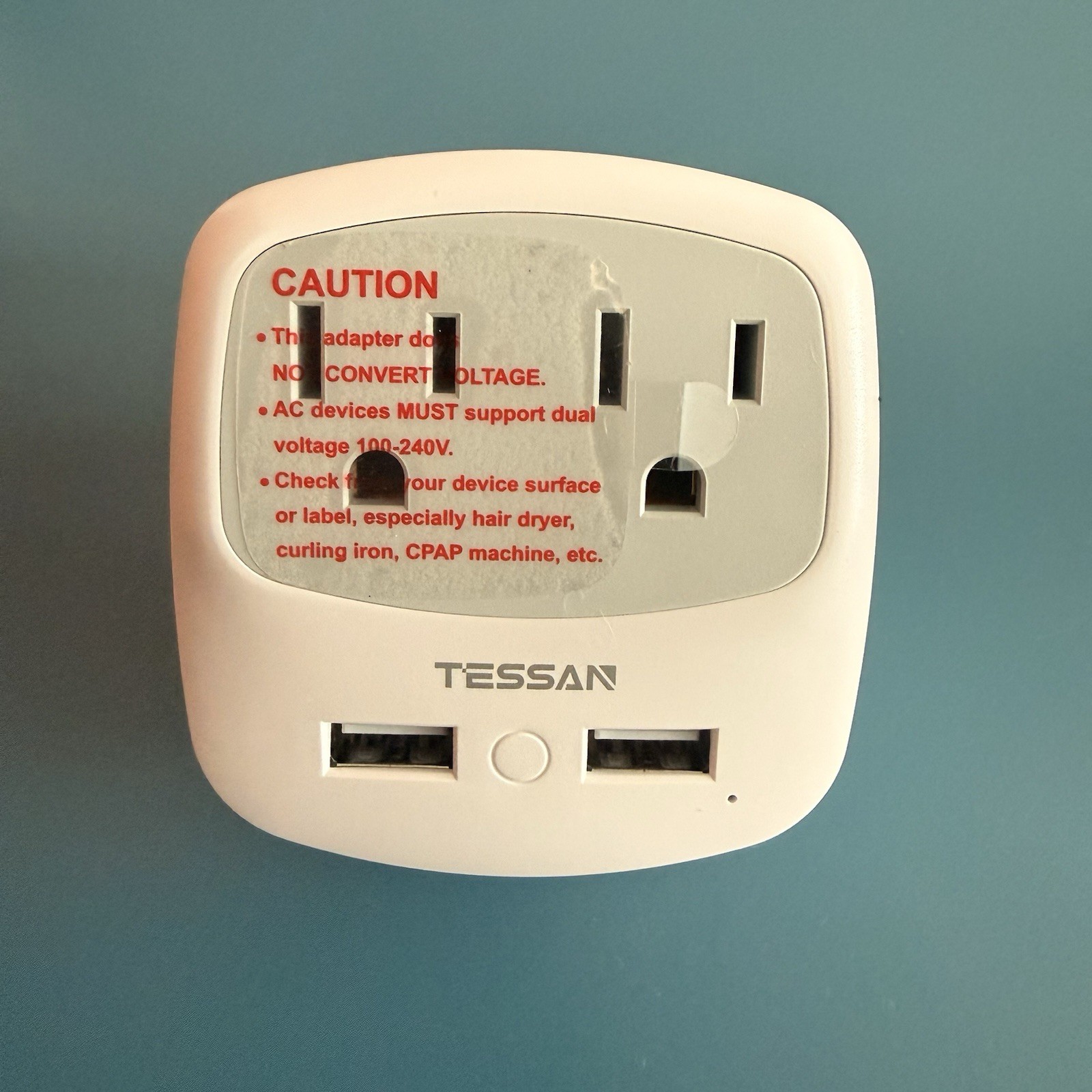 TESSAN Type M Travel Adapter South Africa India 2 Outlet 2 USB 3-in-1 100-250V gallery