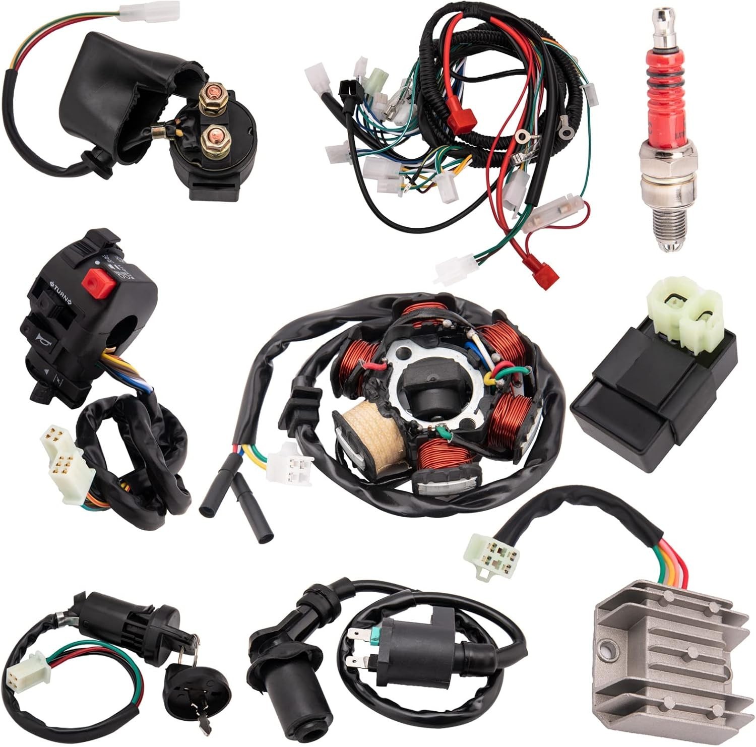 Complete Wiring Harness Kit for ATV Quad 4 Four Wheelers GY6 50CC 70CC 110CC 125 gallery
