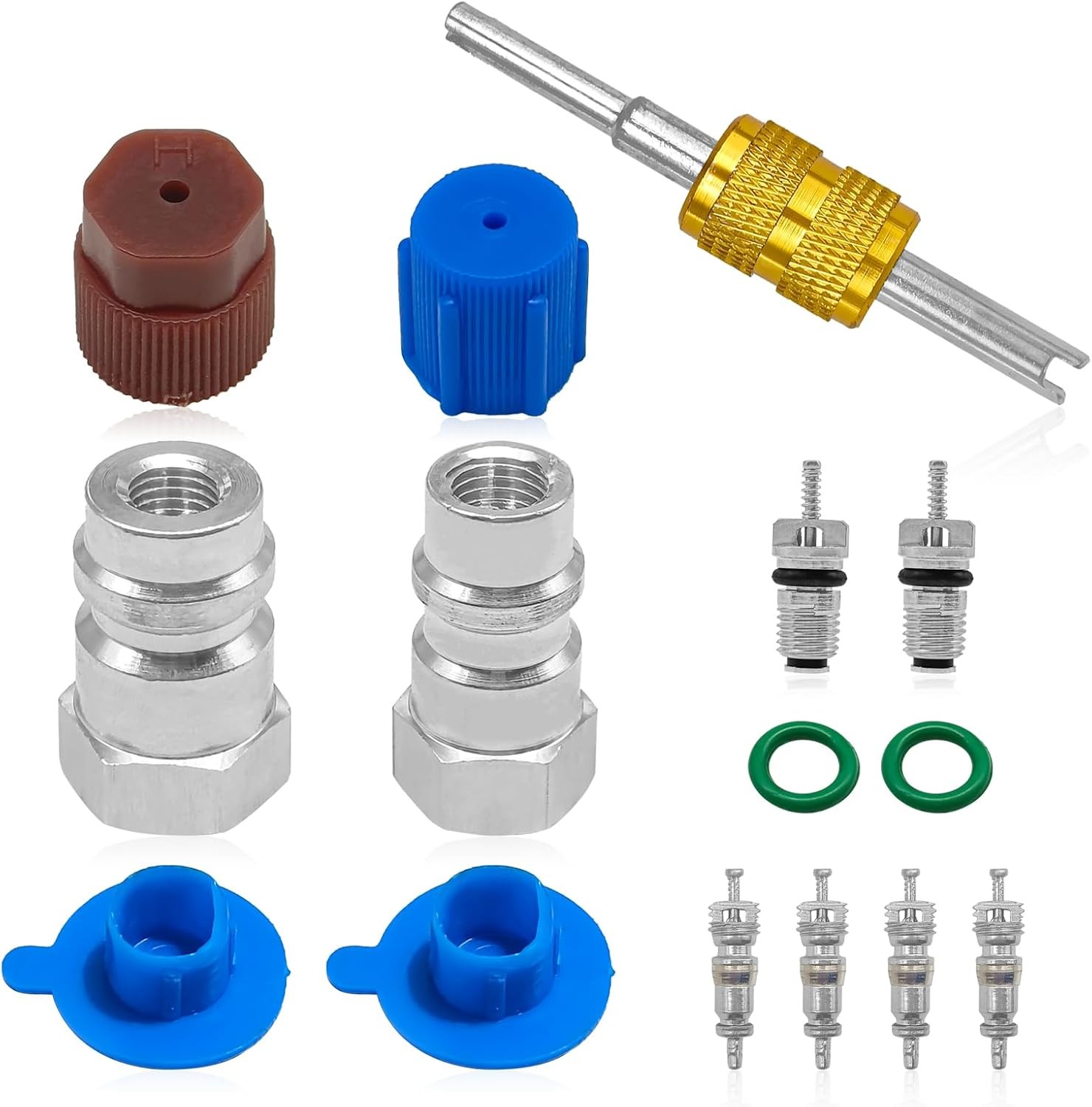 R12 to R134A Conversion Kit AC Retrofit Fitting Adapter gallery