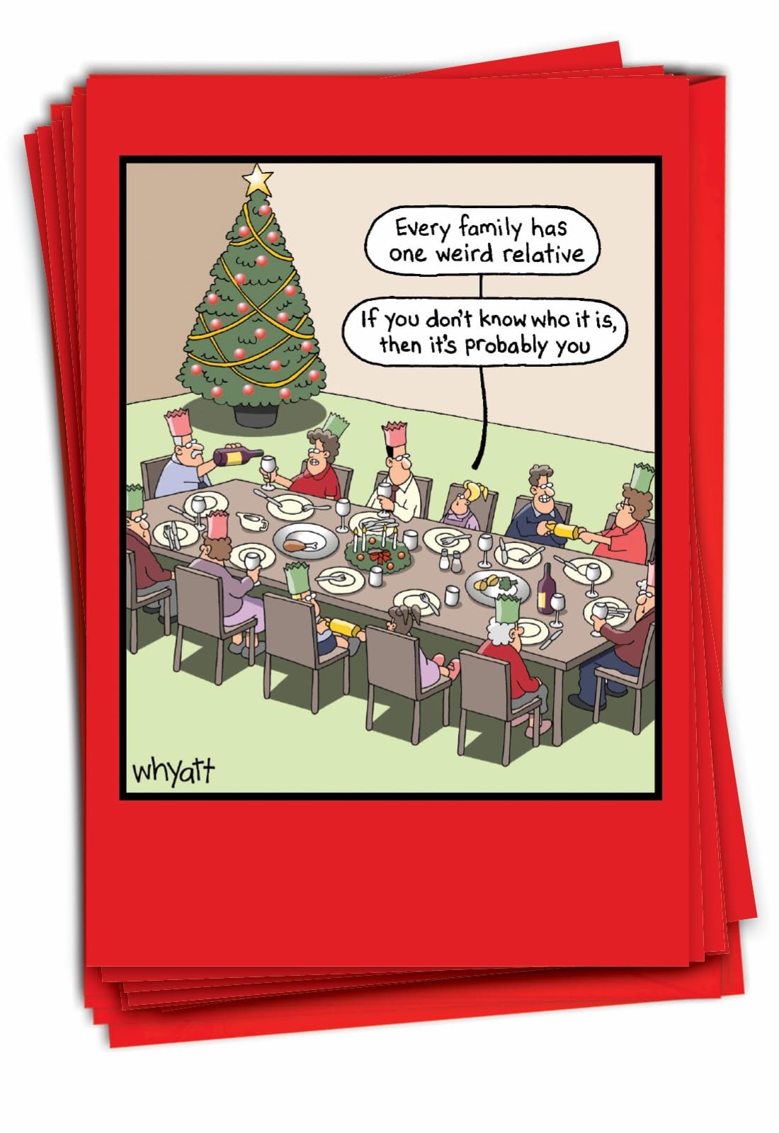 NobleWorks - 12 Funny Cartoon Cards for Christmas - Holiday Humor, Multicolor gallery