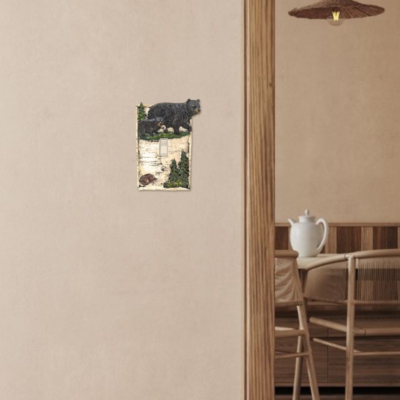 Bear Single Toggle Light Switch Cover Wall Plate Cabin Lodge Log Home Decor gallery