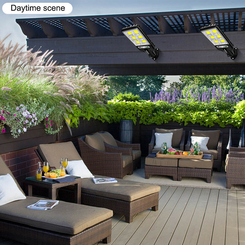 LED Solar Light Motion Sensor 3 Modes Flood Lamp Outdoor Street Wall Yard Garden gallery