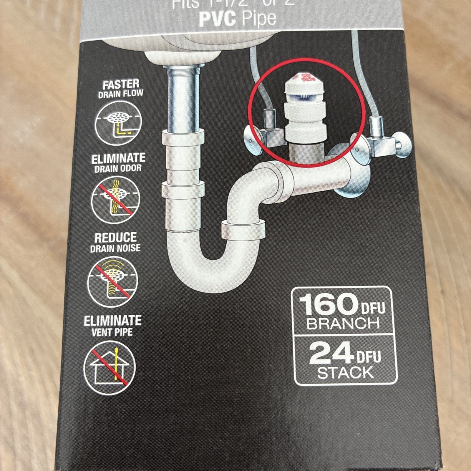 OATEY 39016 USA MADE 2" 1 1/2" SURE VENT PLUMBING AIR ADMITTANCE PVC gallery