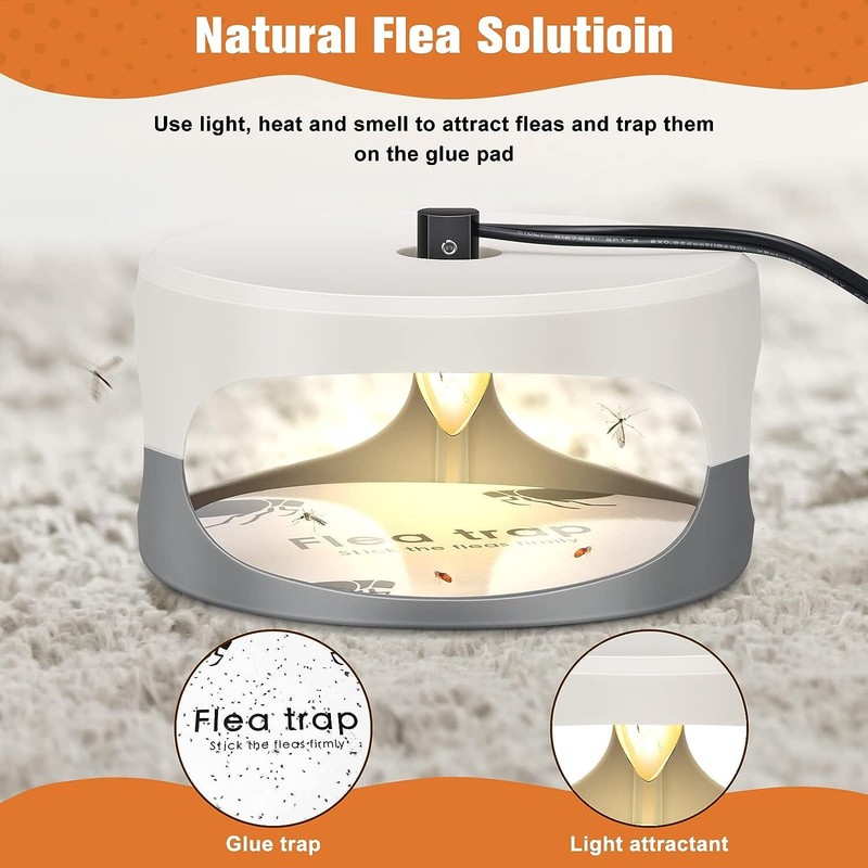 Flea Bed Bug Trap Odorless Cleaner and Flea Killer Trap Pad Sticky Dome 2 Packs gallery