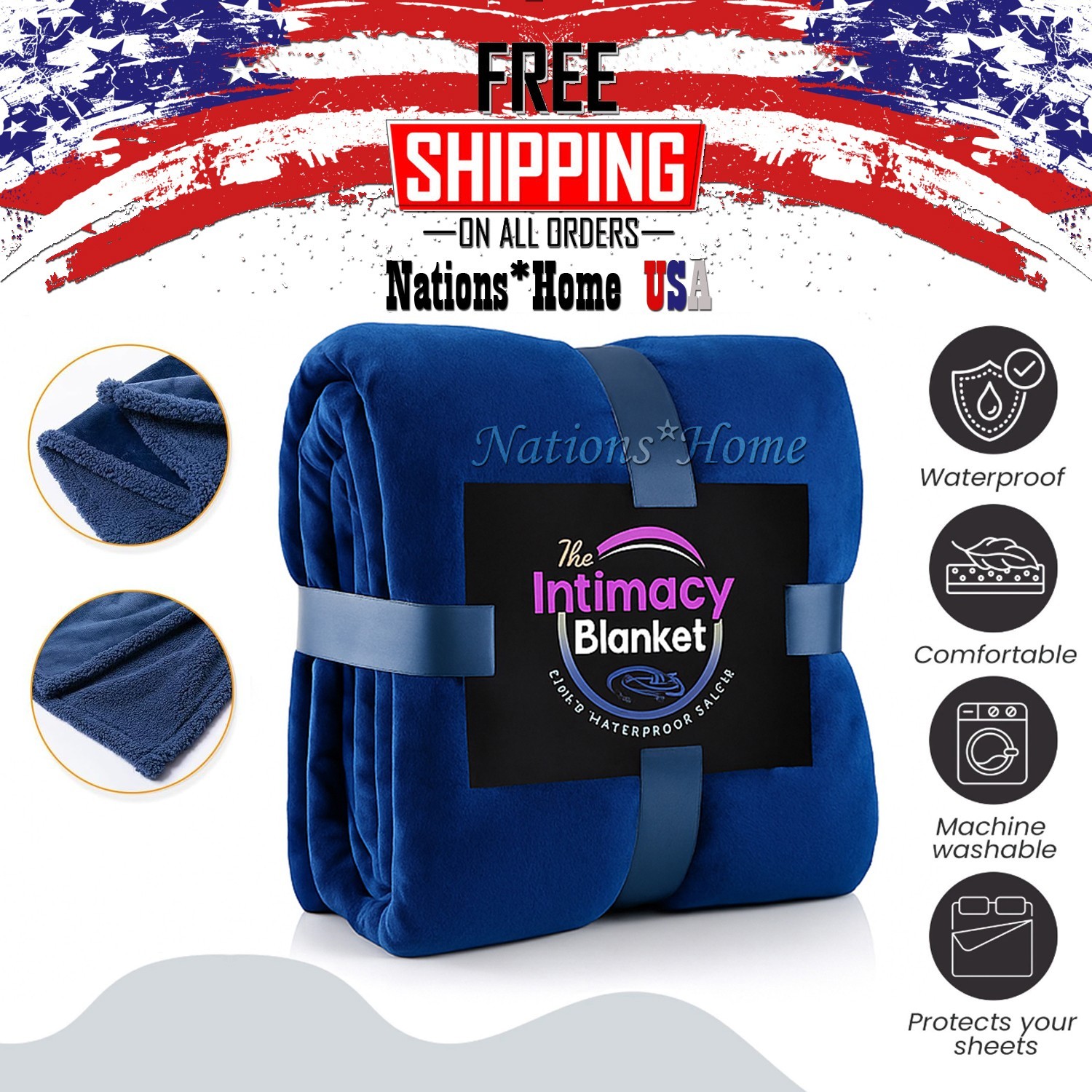 Waterproof Blanket for Intimacy Sofa Bed Protector Cover Plush & Absorbent 50x60 gallery