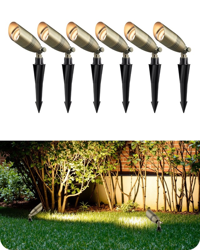 EDISHINE Solid Brass Landscape Spotlight Outdoor,12V Low Voltage LED gallery