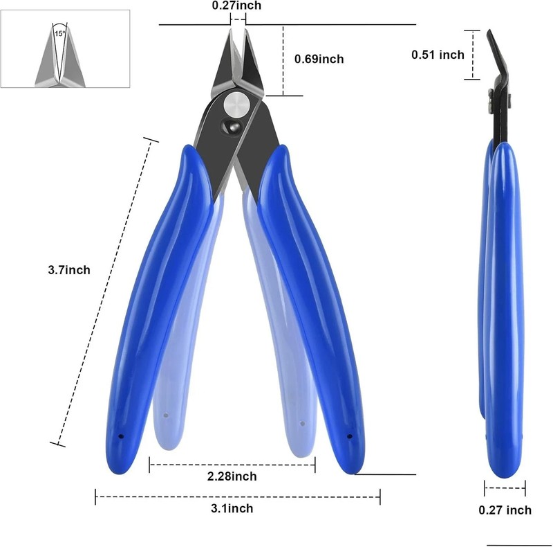 5 Inch Micro Flush Cutter, 2 Pack Small Wire Cutters Spring Loaded Cutting Plier gallery