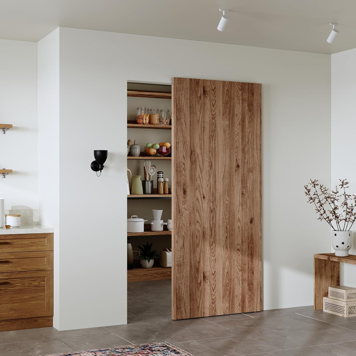 36 Concealed Sliding Barn Door Hardware Kit Soft Close Hidden Wall Mount Track gallery