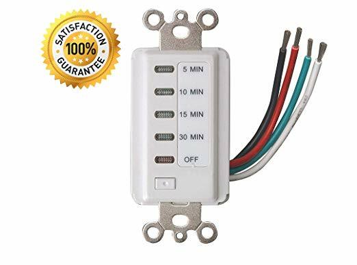 Exhaust Bathroom Fan Auto Shut Off Countdown Switch Timer, 30-15-10-5 Minute gallery