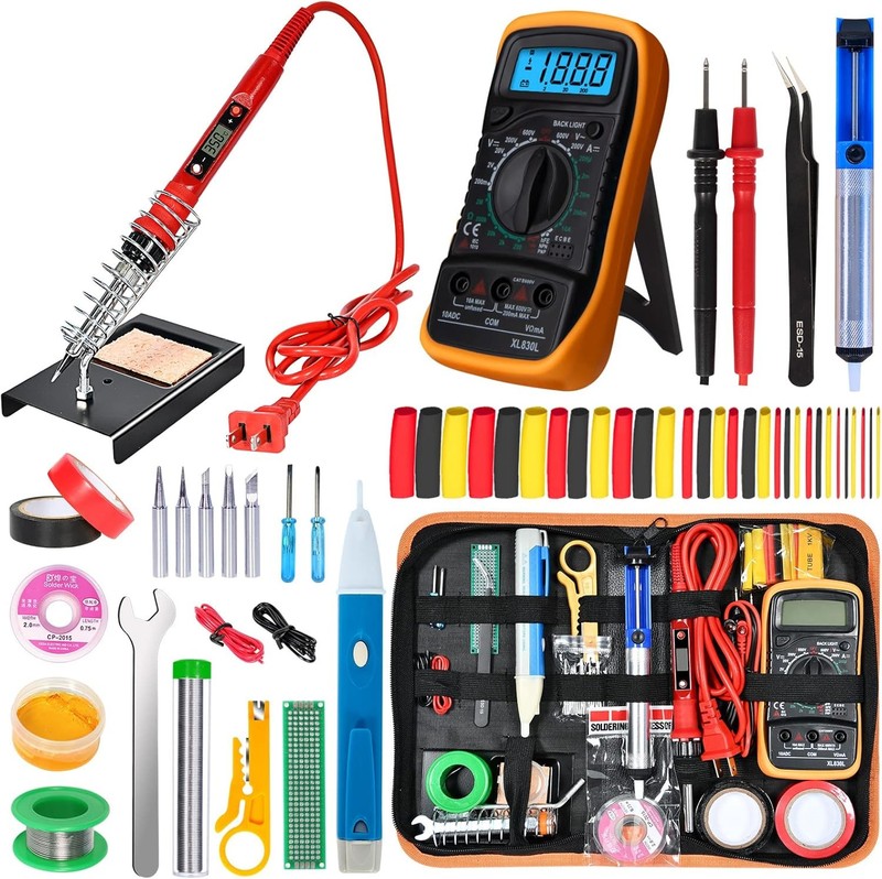 80W Electronics Soldering Iron Kit, LCD Digital Soldering Gun with Adjustable gallery
