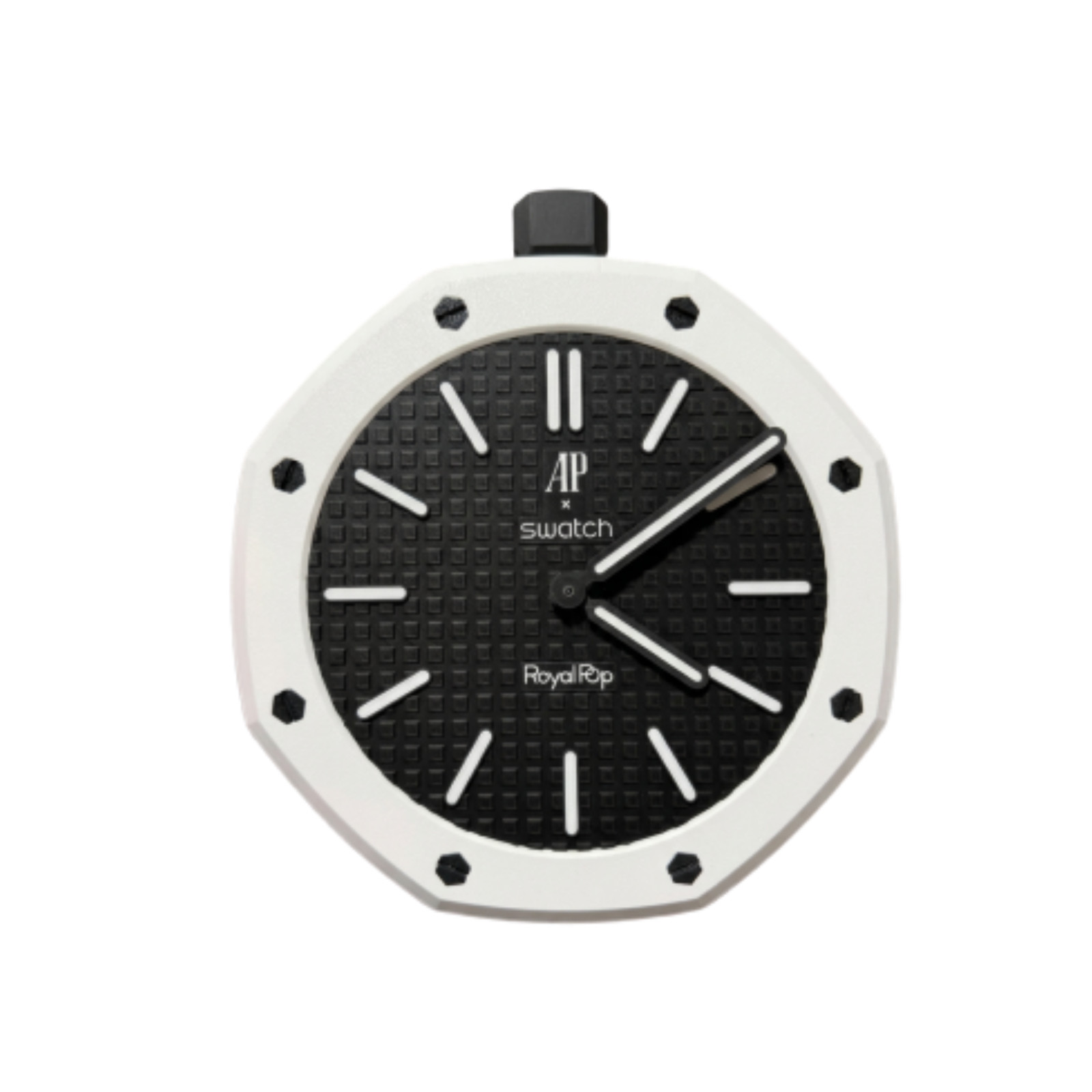 Luxury Octagonal Desk Clock Blue Dial Quartz Analog 3D Printed Handmade USA Gift gallery
