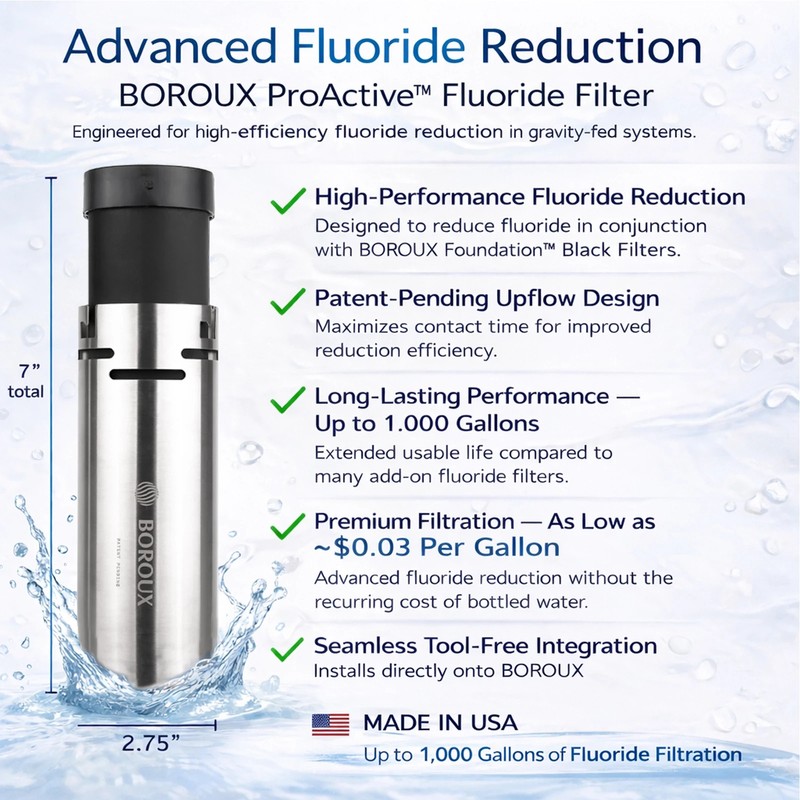 BLEMISHED Berkey Water Filter w/ Boroux Black & Boroux Fluoride Filters gallery