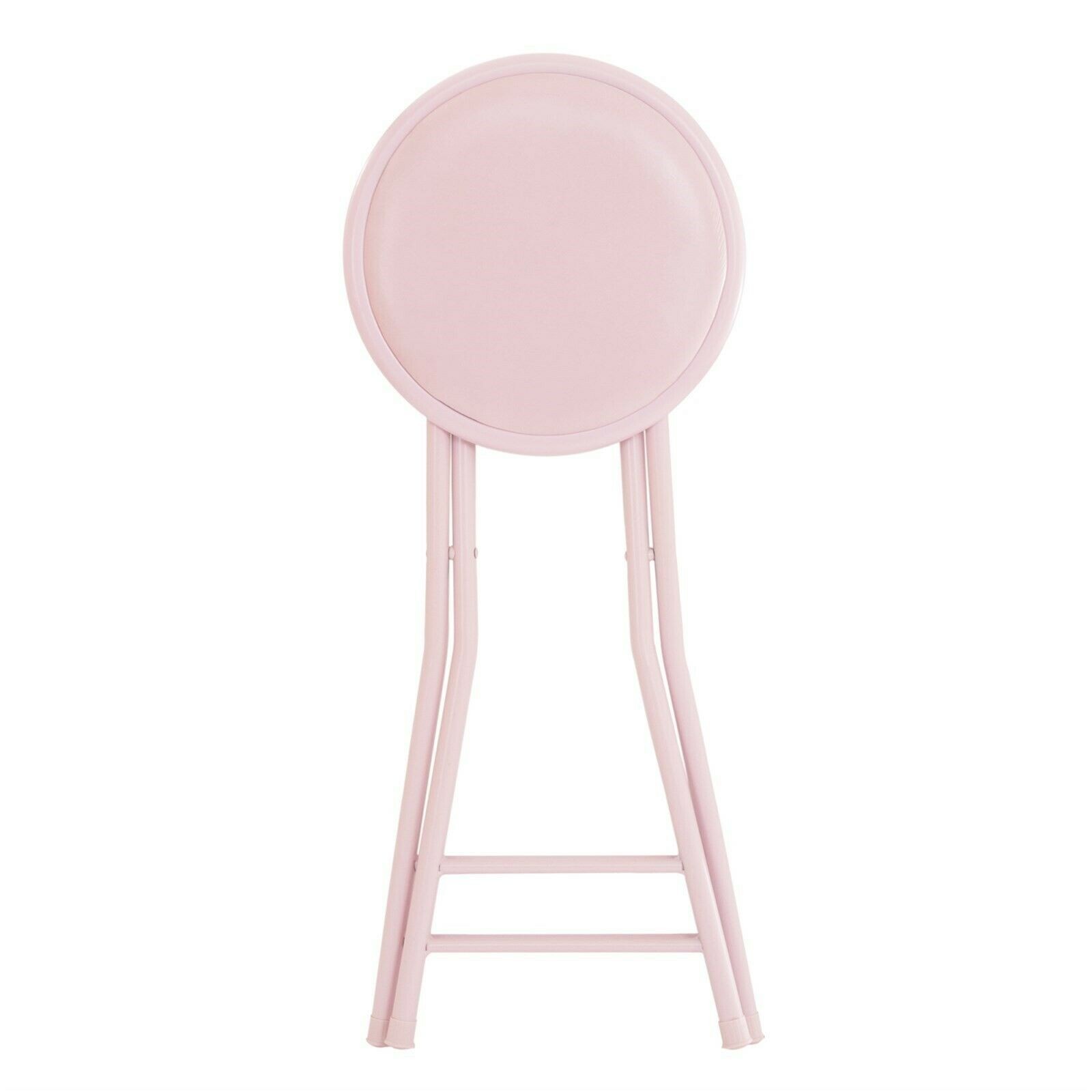 24 Inch Cushioned Folding Stool - Holds up to 250 Pounds - Easy to Store Pink gallery