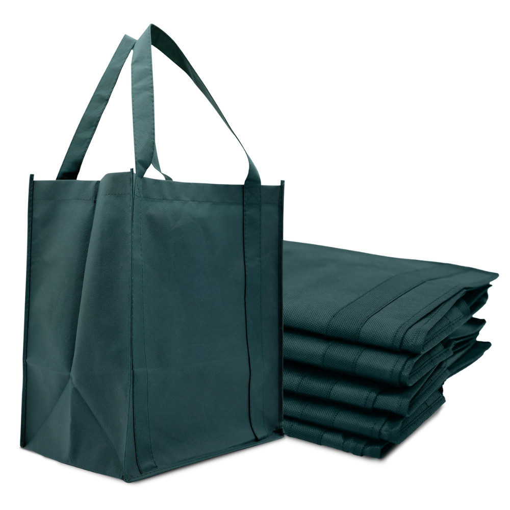 Heavy Duty Tote Bag Reusable Recyclable Eco-Friendly Non-Woven Bag - 5CT gallery