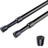 2 Pack Adjustable Curtain Rods 28â€“43" Spring Tension Window Rods Black gallery