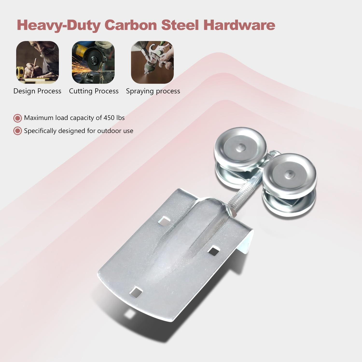 20FT Sliding Barn Door Hardware Kit Heavy Duty Steel 450lb Outdoor gallery