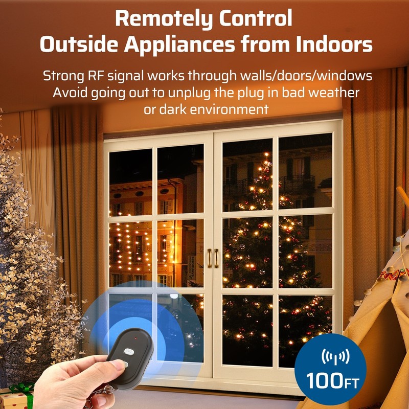 DEWENWILS Remote Control Outlet Wireless Remote Controlled Light Switch Plug gallery