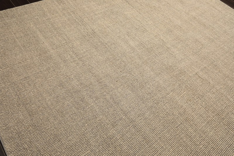 Multi Sizes Hand Loomed Wool Beige, Graphite Handmade Rug gallery