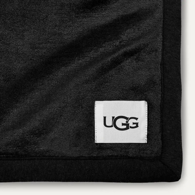 UGG DUFFIELD II THROW BLANKET THICK PLUSH BLACK 50X70 NEW With Tags gallery