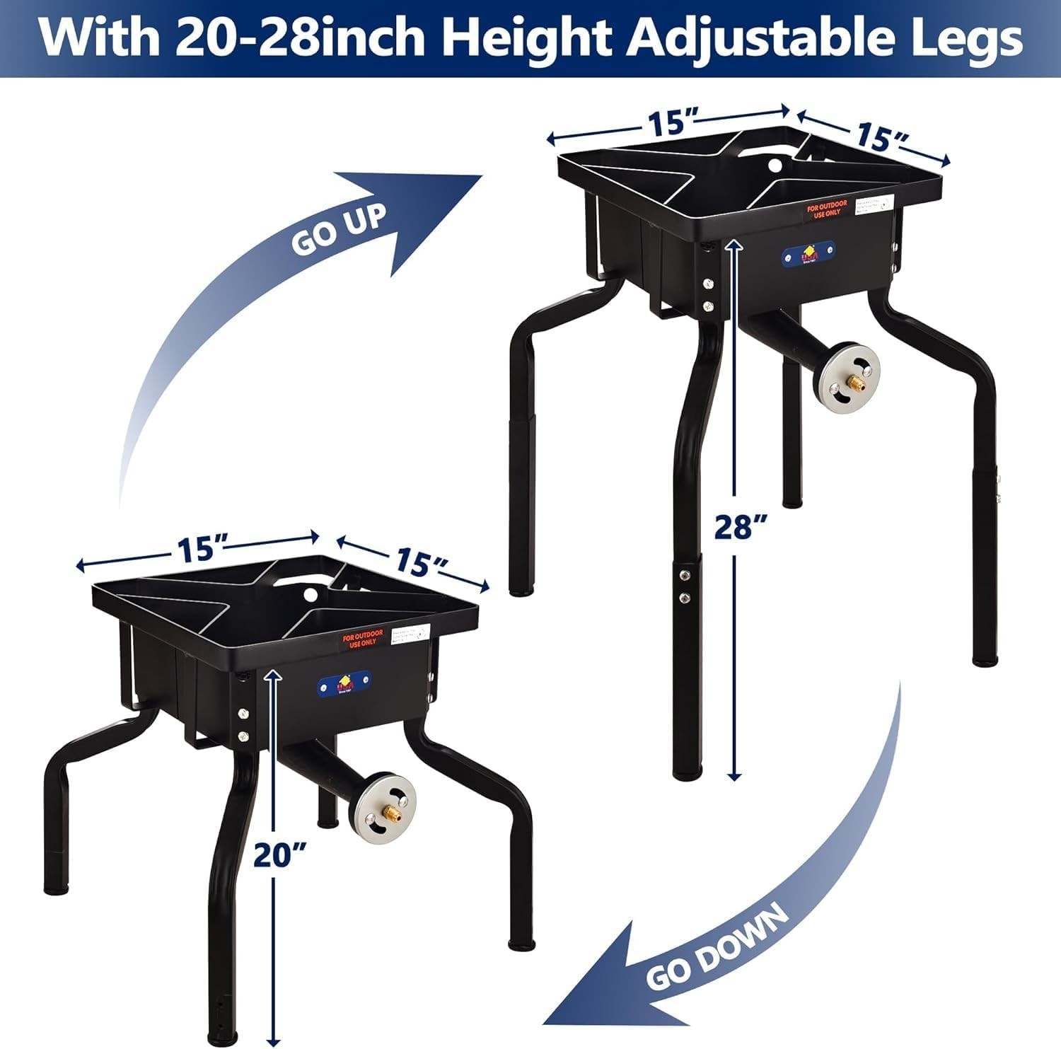 ARC 200,000BTU Propane Burner Removable Legs With 69 QT CAZO gallery
