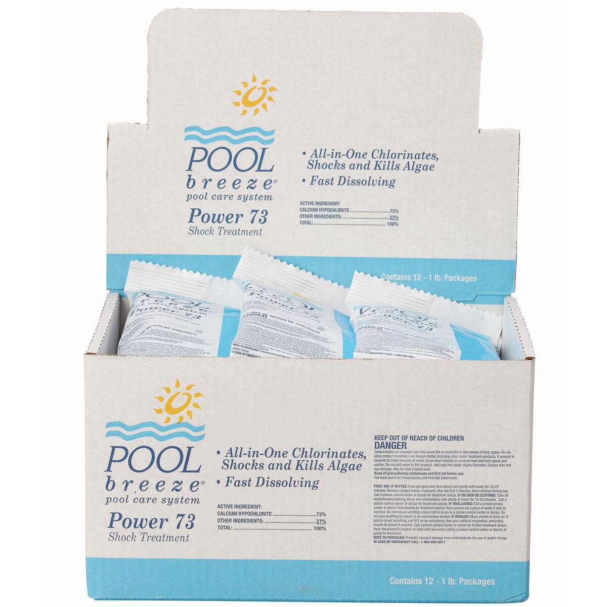 Pool Breeze Power 73 Granular Shock Treatment 1lb. (Pack of 12) gallery